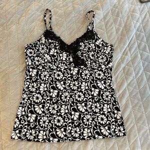 White House black market. Black and white, sleeveless tank.